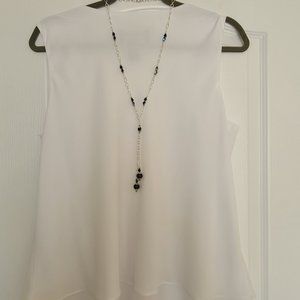 Black Swarovski Crystal Dangle Necklace